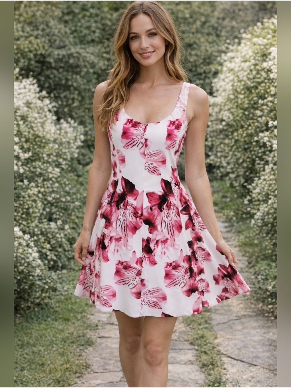 Le Chateau Womens Sleeveless Lily Cottagecore Skater A-line Dress. Size XS